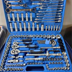 151pcs Socket sets with spanners 1/2" - 1/4" - 3/8" & Bits set