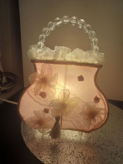Rare Collectible Vintage  Handbag Boudoir Lamp