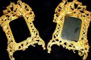 Pair Of Substantial Brass Photo Frames