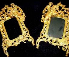 Pair Of Substantial Brass Photo Frames