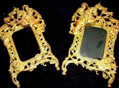 Pair Of Substantial Brass Photo Frames