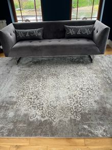 Grey Velvet Couch