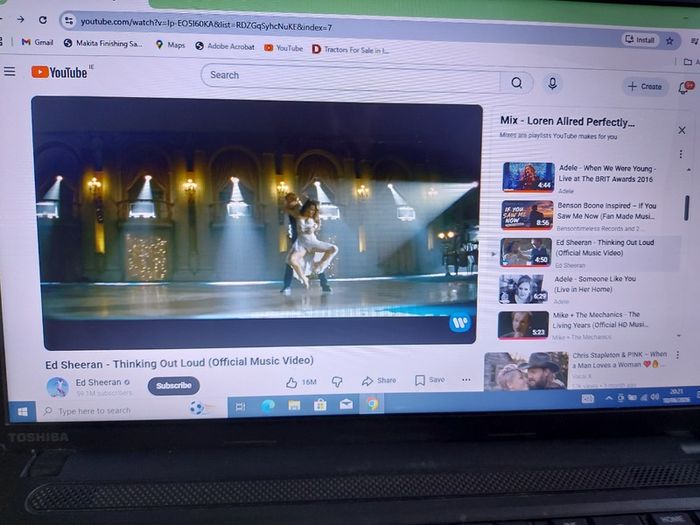 Toshiba Satellite Model C50-A-16C, Intel Pentium CPU B960, 2.2 GHz, 6GB Ram, 1 Terrabyte HDD, Microsoft Edge, Chrome, and VLC