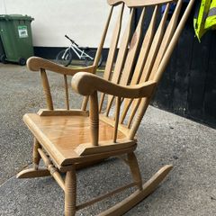 wooden rocking chair