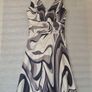 Elegant Black & White Abstract Print Dress - Size 36 (EU) Image 3