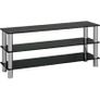 Hygena Matrix Black Glass TV Bench Image 2
