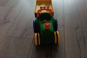 Kids fun playing tractor