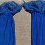 Sexy  shiny stretchy royal blue stockings Image 2