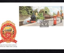 1998 Isle of Man 125th Anniversary of Isle of Man Steam Railway Commemorative Stamps Miniature Sheet First Day Cover (FDC)