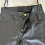 Peacocks Faux leather black slim fit trousers UK10 Image 6