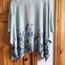 Evans Ladies pale blue floral holiday cover up cardi top Uk 16 includes postage Image 2