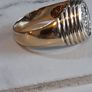 9ct gold ring With cluster diamonds hallmarked 375 Image 3
