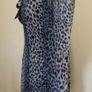 Karen Millen Grey and Black Animal Print Dress with Tie Neck Detail Image 5
