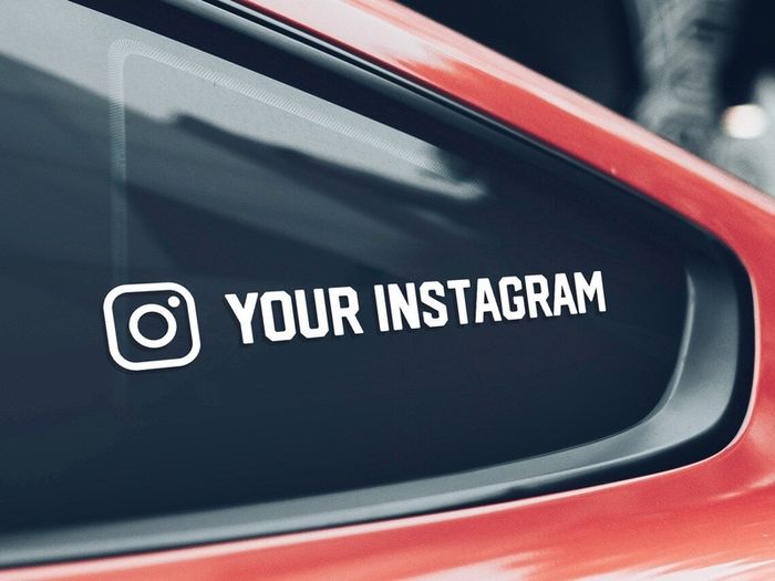 Custom Social Media Car Sticker 20cm