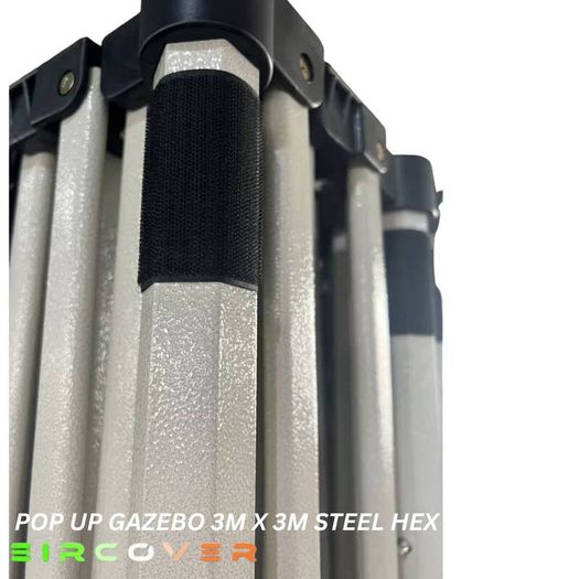 Market Pop Up Gazebo Steel 40mm Hex 3m x 3m