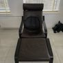 IKEA arm chair (LEATHER cover) and footrest Image 2
