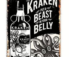 Kraken Rum ; Metal Sign
