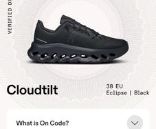 trainers On cloud tilt DC size uk5/eu 38