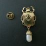 Art Deco Style Beetle Pearl Scarab Brooch Pin Image 5