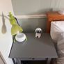 Grey Bedside Tables (Set of 2) NORDBY Style 1 Drawer 1 Shelf Image 2