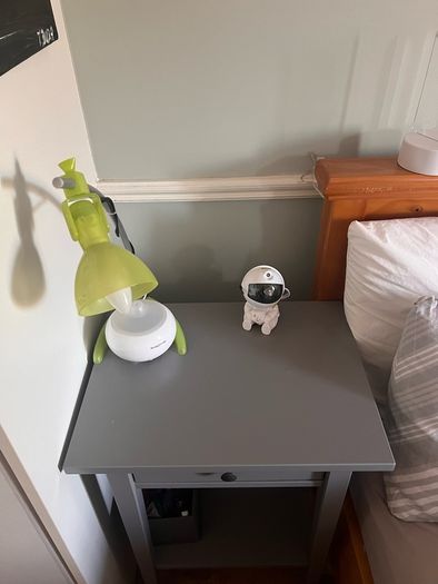 Grey Bedside Tables (Set of 2) NORDBY Style 1 Drawer 1 Shelf
