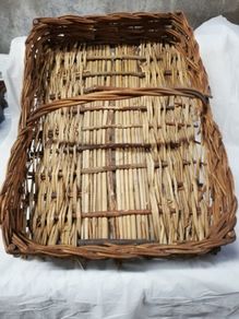 Vintage Basket Garden Flower Gathering Wicker Hand