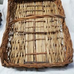 Vintage Basket Garden Flower Gathering Wicker Hand