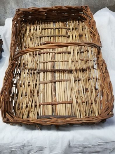 Vintage Basket Garden Flower Gathering Wicker Hand