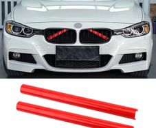 2pcs Car Front Grille Trim Strips V Brace M Sport Bar Decoration For BMW F20 F21 F22 F23 F30 F31 F32 F33 F34 F35 F36 F40 F45 F46