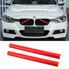 2pcs Car Front Grille Trim Strips V Brace M Sport Bar Decoration For BMW F20 F21 F22 F23 F30 F31 F32 F33 F34 F35 F36 F40 F45 F46