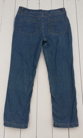 Crane mens blue jeans with fleece/flannel inner lining for cold protection W36 L32