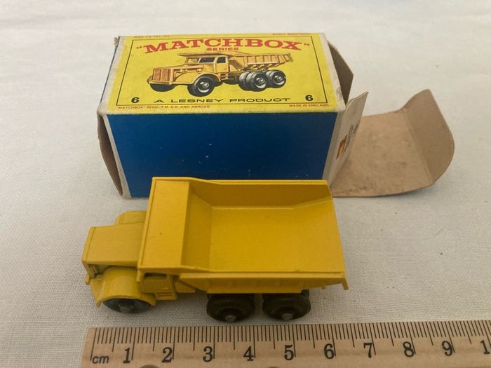 Matchbox 6. Euclid quarry truck. 1963. Mint in box.