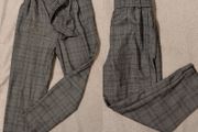H&amp;m Grey Belted Trousers, part wool