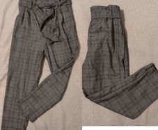 H&m Grey Belted Trousers, part wool