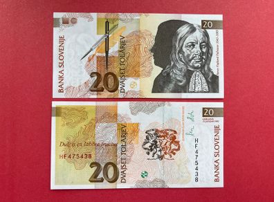 Slovenia  20  Tolarjev. 1992  Pick 12. ( Uncirculated )