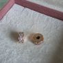 Pandora pave rose gold 14k plated charm clips   perfect condition Image 4