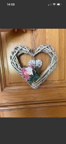 Wedding Pew Ends- wicker hearts