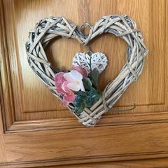 Wedding Pew Ends- wicker hearts