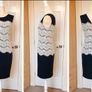 Marc Angelo Navy  White Lace Sleeveless Pencil Dress UK 12 Image 3
