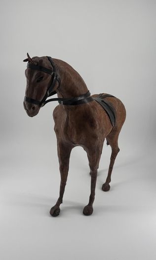 leather horse sculpture