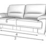 Blue Leather DFS Recliner Sofa & Footstool Image 6