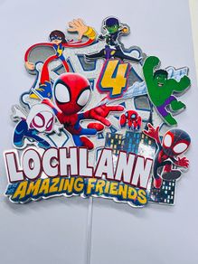 Spidey and his amazing friends cake topper