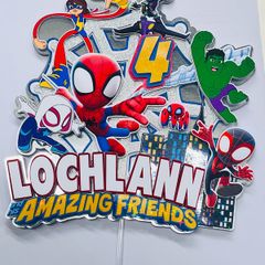 Spidey and his amazing friends cake topper
