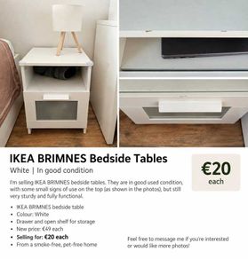 Ikea Brimnes Bedside Tables