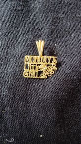 14k Gold Mommy's Little Girl necklace pendant