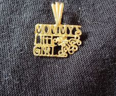 14k Gold Mommy's Little Girl necklace pendant