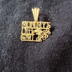 14k Gold Mommy's Little Girl necklace pendant