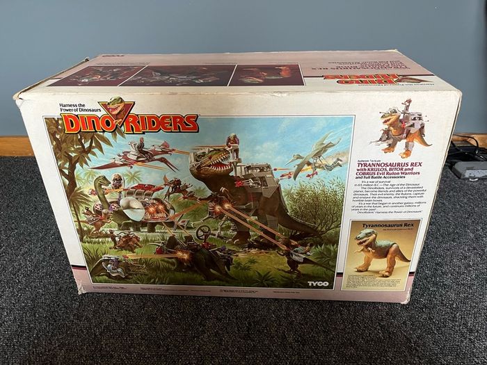 Dino Riders Tyrannosaurus Rex in box Working near complete
