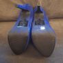High Heels/Just Fab Anahi Blue And Teal Heels Suede And Teal Snake Skin Size 5 UK ..  38EU Womens Image 5