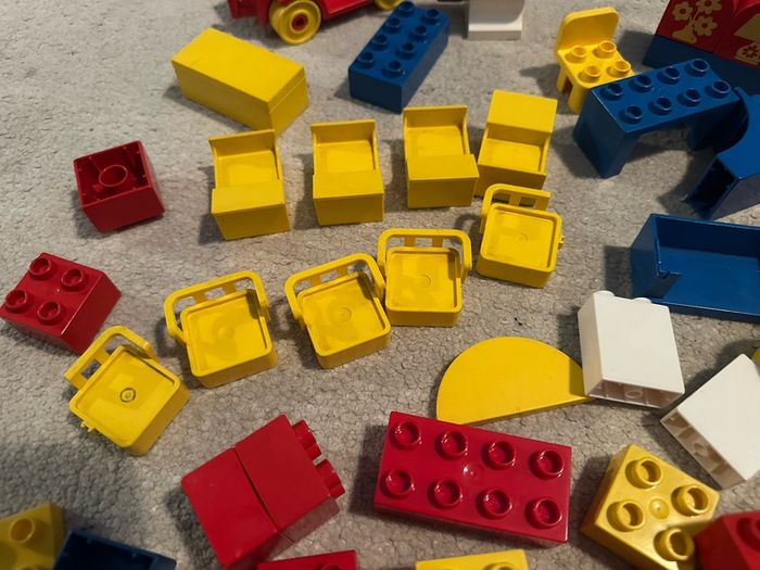 Vintage lego Duplo figures and bricks